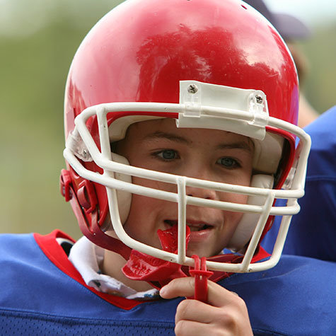 Young Boy in Football gear